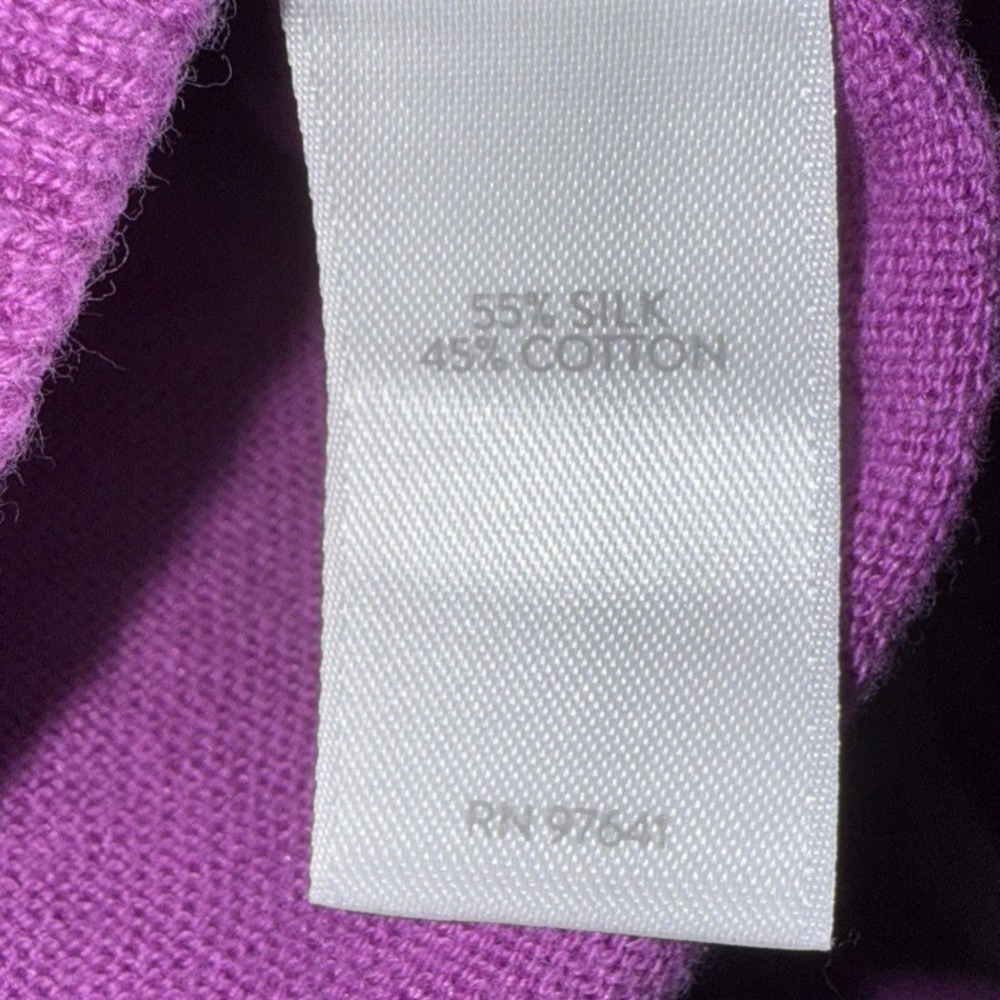 J Jill Wearever Sweater Knit Top M Coastal Grandmother Quiet Luxury Orchid - Picture 4 of 9